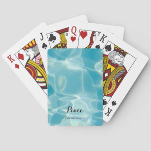 Oceaanwater zonnige golven modern pokerkaarten