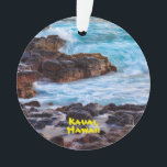 Oceaanwateren van Kauai, Hawaii Ornament<br><div class="desc">Kalm- en verzachtende oceaanwateren voor de kust van Kauai,  Hawaii. Pas het jaar van uw keuze aan.</div>