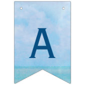 oceaanwaterverf met teenslippers voor pensionering vlaggetjes (Tweede vlag)