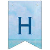 oceaanwaterverf met teenslippers voor pensionering vlaggetjes (Eerste vlag)