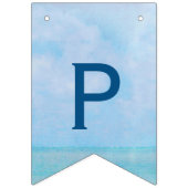 oceaanwaterverf met teenslippers voor pensionering vlaggetjes (Derde vlag)