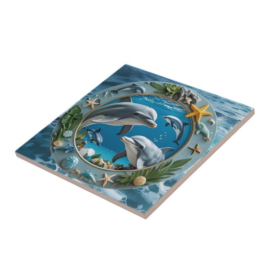 oceaanwerveling tegeltje (Zijkant)