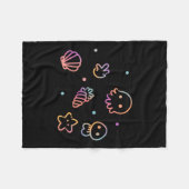 Oceaanwezens Pastel Gradiënt Zeeleven Ontwerp Fleece Deken (Voorkant (Horizontaal))