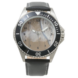 Oceaanwitwas op het strand horloge