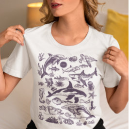 Oceaanwonderen – Antieke Zeeleven T-shirt