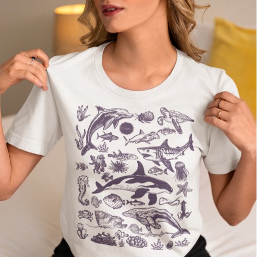 Oceaanwonderen – Antieke Zeeleven T-shirt