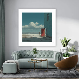 Oceaanzicht - Een Man Staat naar de Oceaan te Star Poster