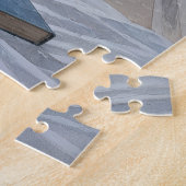 Oceaanzicht in een slaapkamerraam legpuzzel (Zijkant)