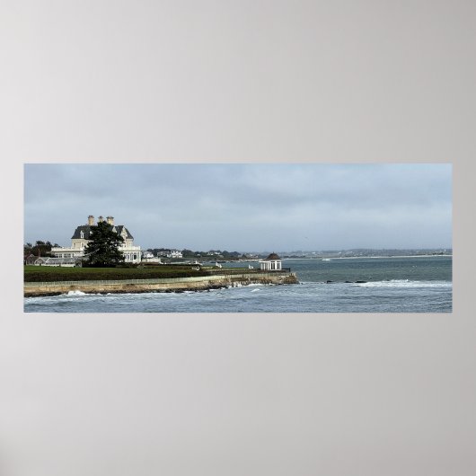 Oceaanzicht met huisposter poster (Voorkant)