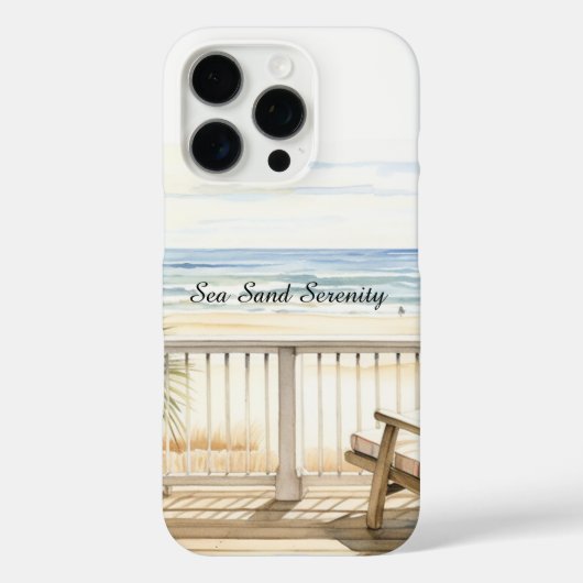 Oceaanzicht Strand Sereniteit Case-Mate iPhone Case (Achterkant)