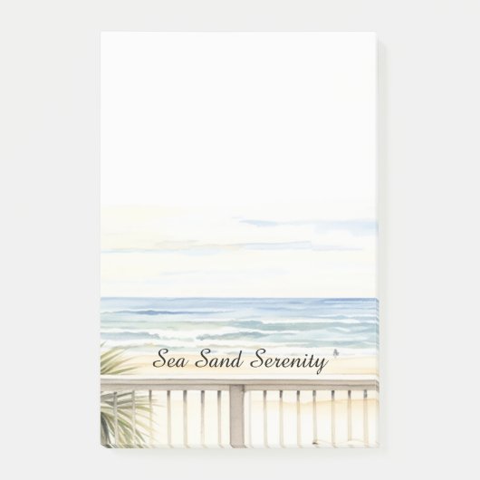 Oceaanzicht Strand Sereniteit Post-it® Notes (Voorkant)