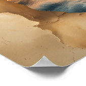 Oceaanzonsondergang door haar ogen Kunstposter Poster (Hoek)