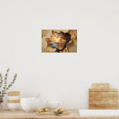 Oceaanzonsondergang door haar ogen Kunstposter Poster (Keuken)