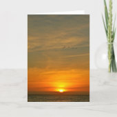 OCEAANZONSONDERGANG MET TREKVOGELS KAART (Voorkant)