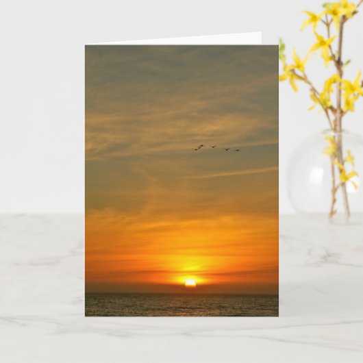 OCEAANZONSONDERGANG MET TREKVOGELS KAART (Gele Bloem)