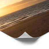 Oceaanzonsondergang Poster (Hoek)