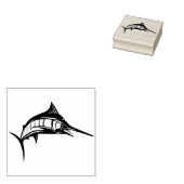 oceaanzwaardvis - kunstzegel rubberstempel (Gestempeld)