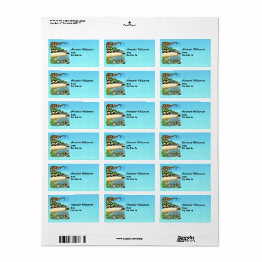 Ocean 0330 Adres Etiket (Full Sheet)