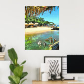 Ocean 0330 Art Print (Thuiskantoor)