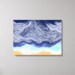 Ocean Abstract Digital Art Canvas Afdruk