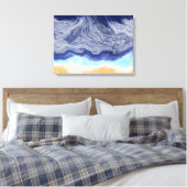 Ocean Abstract Digital Art Canvas Afdruk (Insitu (Slaapkamer))