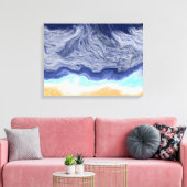 Ocean Abstract Digital Art Canvas Afdruk (Insitu (Woonkamer))