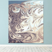 Ocean Abstract schilderen | Beste moderne abstract Canvas Afdruk (Insitu (Houten vloer))