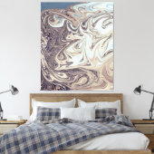 Ocean Abstract schilderen | Beste moderne abstract Canvas Afdruk (Insitu (Slaapkamer))