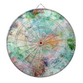 Ocean Abstract Watercolor Grunge Pattern Dartbord (Voorkant)
