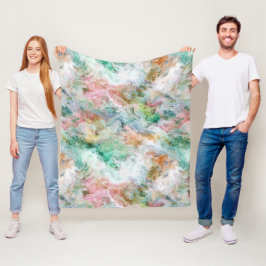 Ocean Abstract Watercolor Grunge Pattern  Fleece Deken