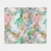 Ocean Abstract Watercolor Grunge Pattern Fleece Deken (Voorkant (Horizontaal))