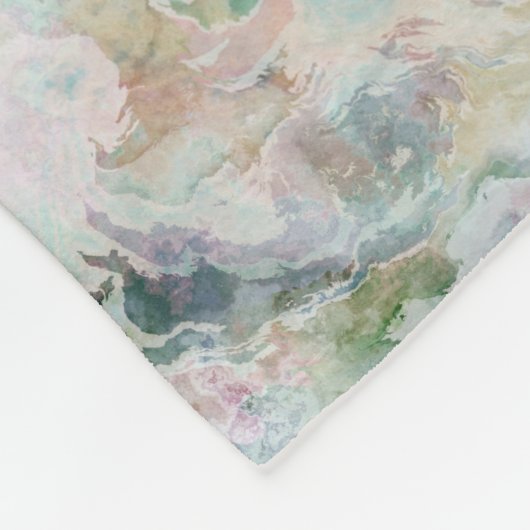 Ocean Abstract Watercolor Grunge Pattern  Fleece Deken (Hoek)