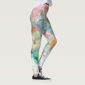 Ocean Abstract Watercolor Grunge Pattern Leggings (Rechts)