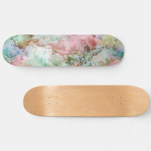Ocean Abstract Watercolor Grunge Pattern  Persoonlijk Skateboard (Horizontaal)
