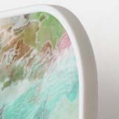 Ocean Abstract Watercolor Grunge Pattern  Pickleball Paddle (Links Detail)