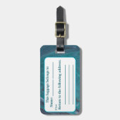 Ocean Acrylic Pour Inspired Bagagelabel (Voorkant verticaal)