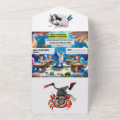 Ocean Adventure Classroom Verjaardag – Platte kaar All In One Uitnodiging (Buitenkant)