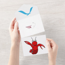 Ocean Adventure Classroom Verjaardag – Platte kaar All In One Uitnodiging