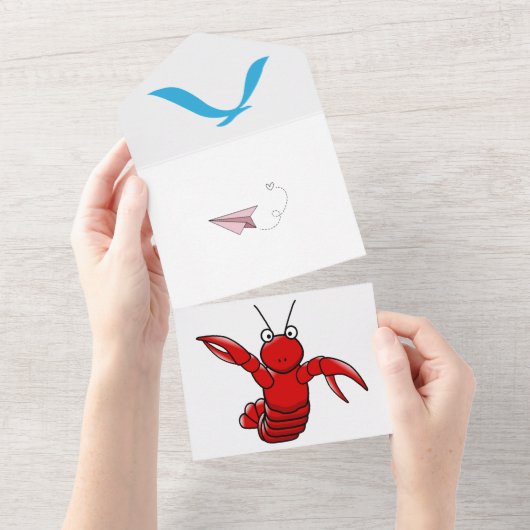 Ocean Adventure Classroom Verjaardag – Platte kaar All In One Uitnodiging (Afscheurbaar)