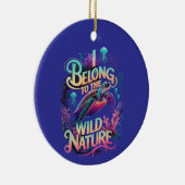 Ocean Adventure Een levendige Zeeen schildpad Keramisch Ornament (Rechts)