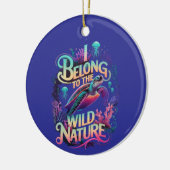 Ocean Adventure Een levendige Zeeen schildpad Keramisch Ornament (Links)