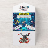 Ocean Adventure Verjaardag – Platte kaart (Buitenkant)