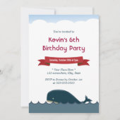 Ocean Adventure Whale en Zee Birthday Kaart (Voorkant)