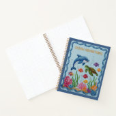 Ocean Adventures Embroidered Dolphin & Turtle Notitieboek (Binnen)