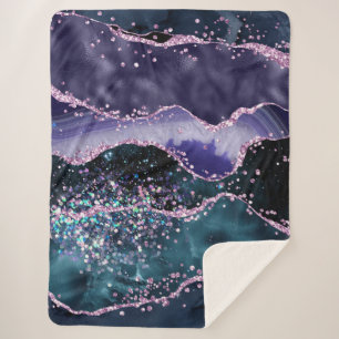 *~* Ocean Agaat Celestial, GLITTER AP8 Sherpa Deken