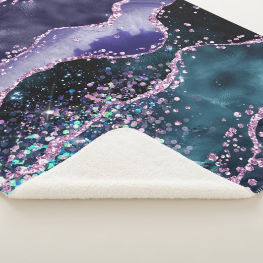 *~* Ocean Agaat Celestial, GLITTER AP8 Sherpa Deken (3/4)