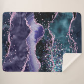 *~* Ocean Agaat Celestial, GLITTER AP8 Sherpa Deken (Voorkant (horizontaal))
