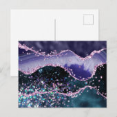 *~* Ocean Agate Celestial GLITTER AP8 Briefkaart (Voorkant / Achterkant)