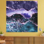 *~* Ocean Agate Celestial GLITTER AP8 Canvas Afdruk (Insitu (Woonkamer))