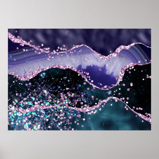 *~* Ocean Agate Celestial GLITTER AP8 Poster (Voorkant)